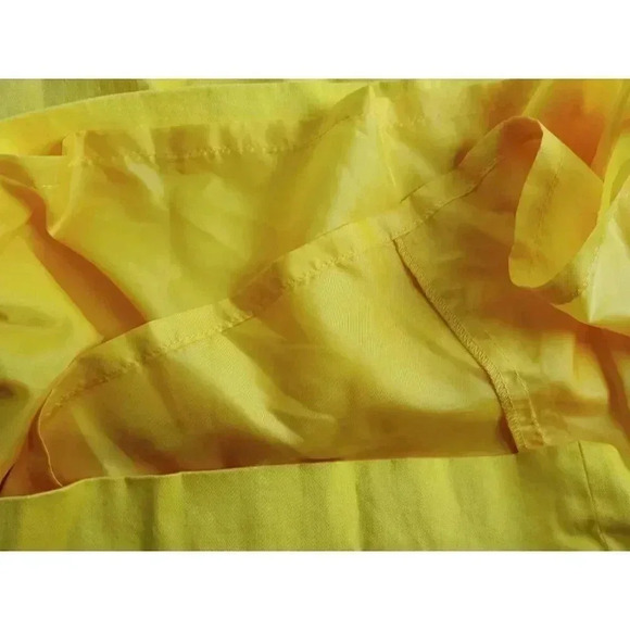 Calvin Klein Womens Dress Yellow Sleeveless V-Neck Shift Knee Length Lace Up 8 - Picture 5 of 7